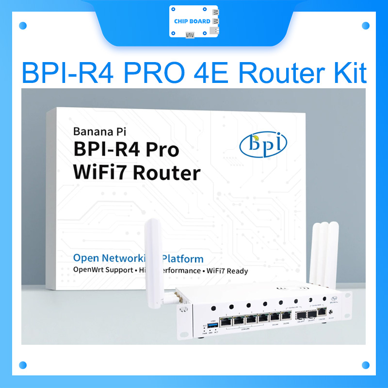 Bananapi Bpi R4 Wifi 7 - Комплект маршрутизатора Banana Pi BPI-R4 PRO
