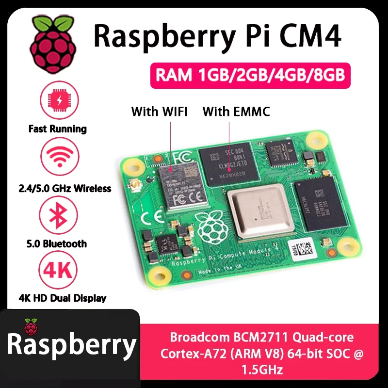 Raspberry Pi CM4 1GB/2GB/4GB/8 – обзор и цена Compute Module 4 32Gb Wifi