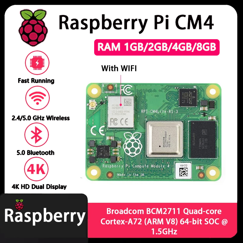 Raspberry Pi CM4 1GB/2GB/4GB/8 – обзор и цена Compute Module 4 32Gb Wifi