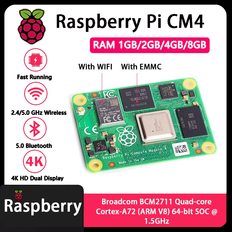 Raspberry Pi CM4 1 ГБ/2 ГБ/4 Г – обзор и цена Compute Module 4 32Gb Wifi