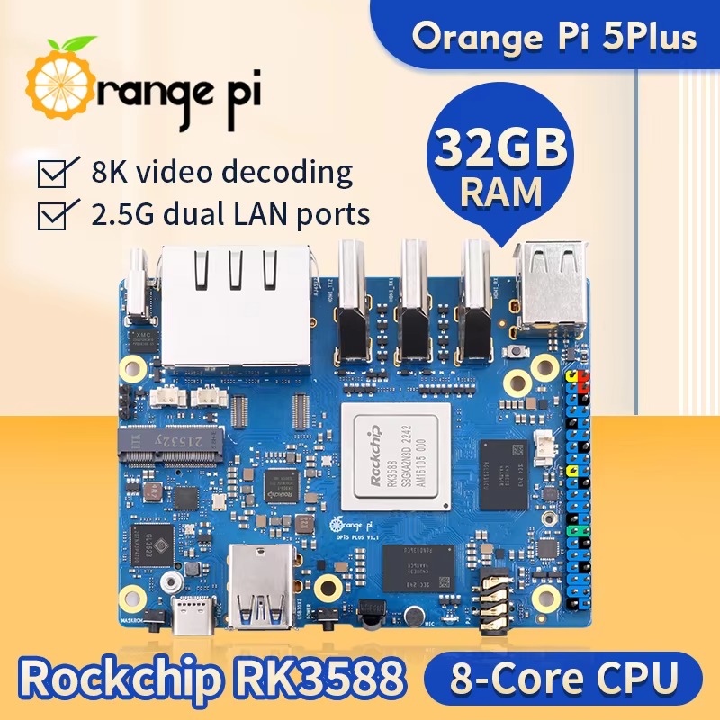 Одноплатный компьютер DroMaRoc – обзор и цена Orange Pi 5 Plus 32Gb
